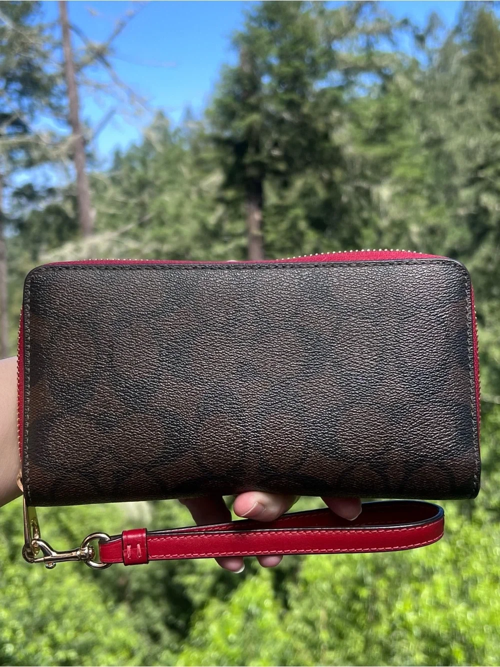 Coach long zip